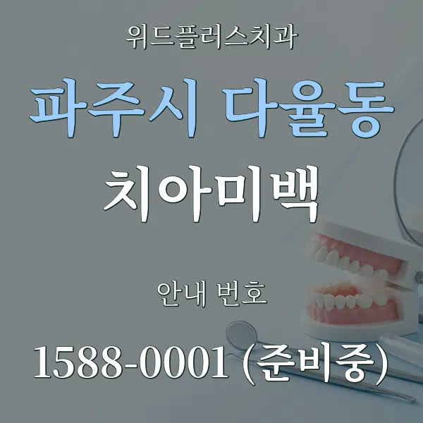 파주시 다율동 치아미백 대표 안내 그래픽