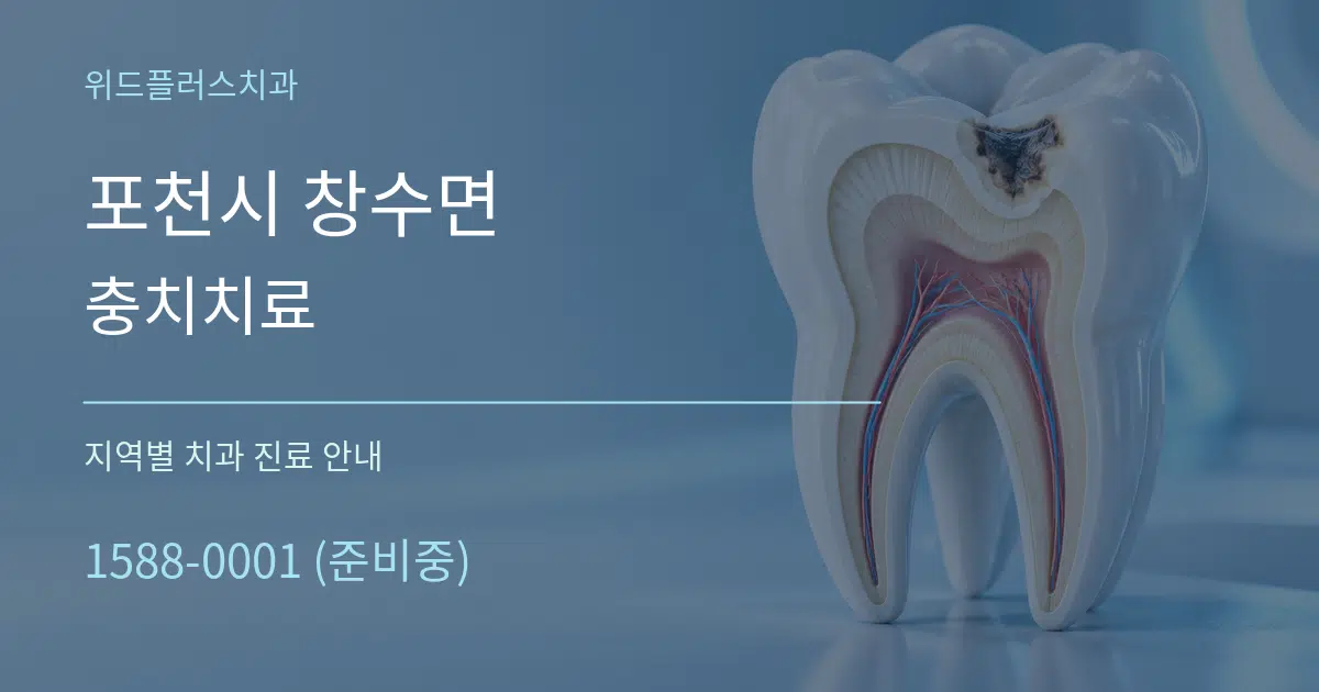 포천시 창수면 충치치료 대표 안내 그래픽