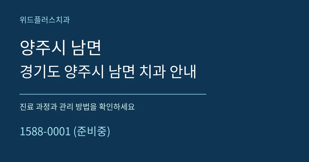 양주시 남면 경기도 양주시 남면 치과 안내 서비스 이용 안내 그래픽