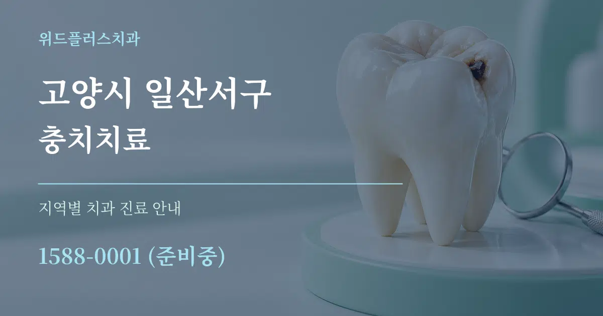 고양시 일산서구 충치치료 대표 안내 그래픽