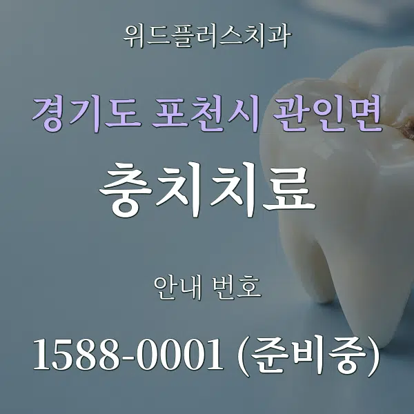 경기도 포천시 관인면 충치치료 대표 안내 그래픽