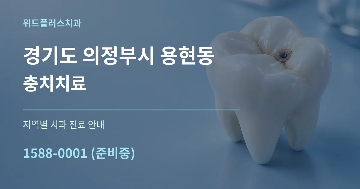 경기도 의정부시 용현동 충치치료 대표 안내 그래픽