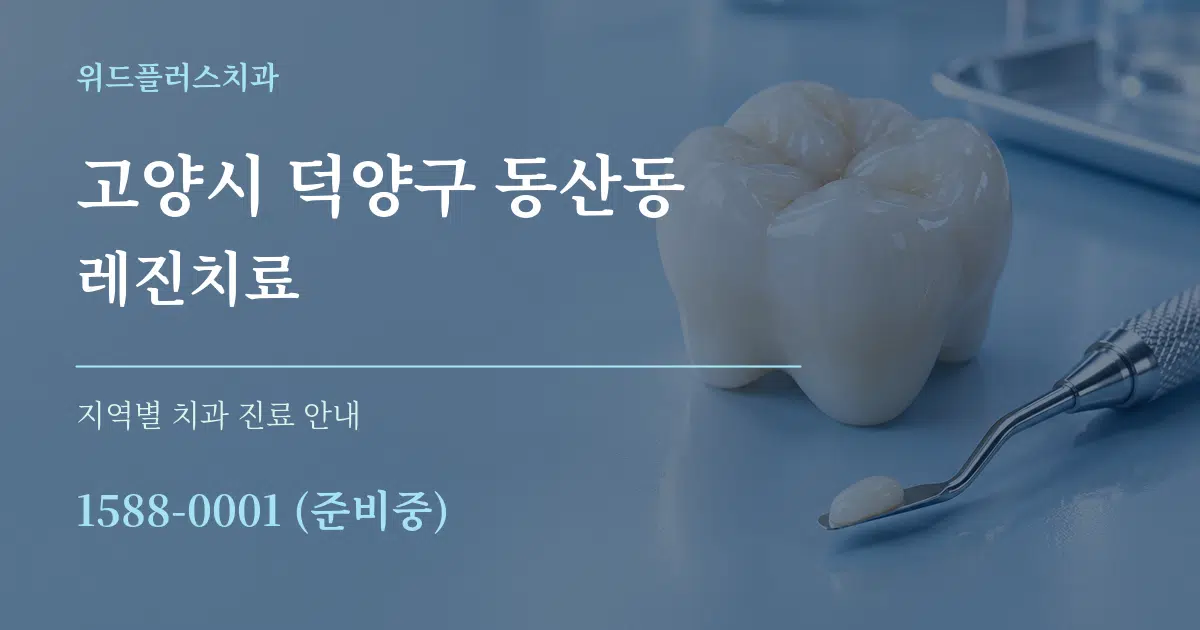 고양시 덕양구 동산동 레진치료 대표 안내 그래픽