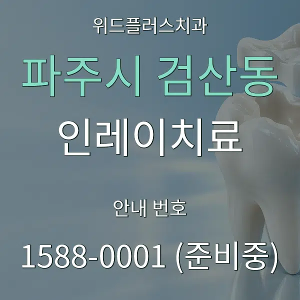 파주시 검산동 인레이치료 대표 안내 그래픽