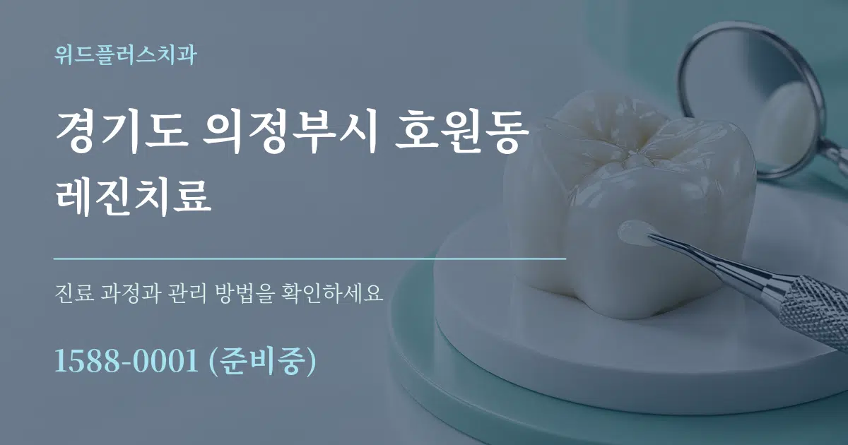 경기도 의정부시 호원동 레진치료 서비스 이용 안내 그래픽