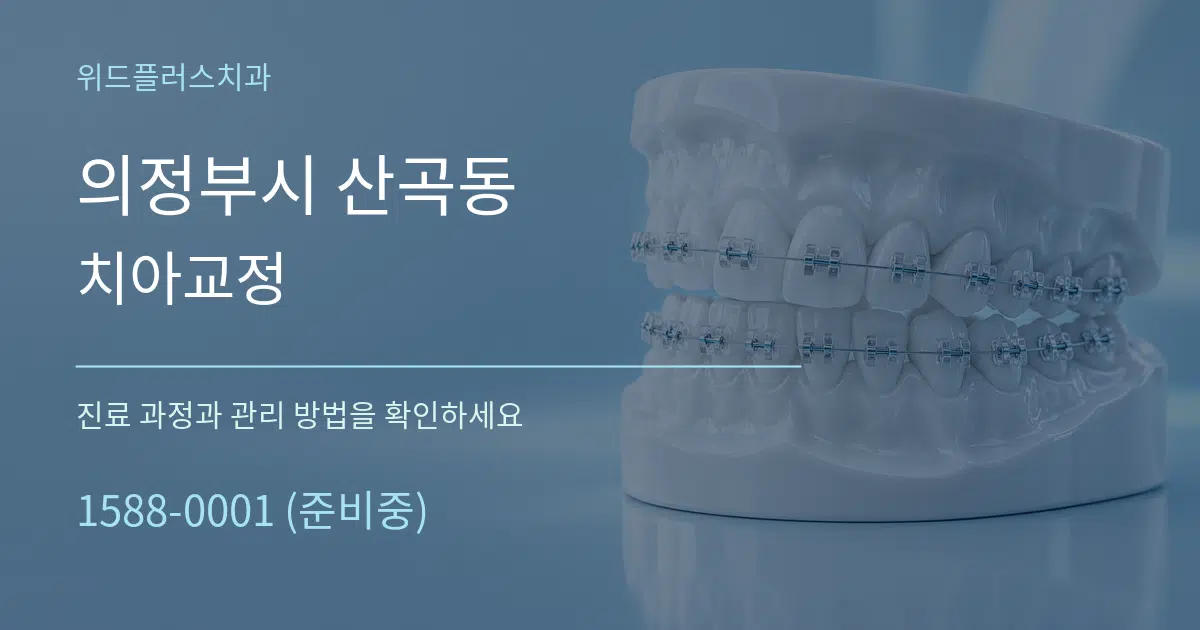 의정부시 산곡동 치아교정 서비스 이용 안내 그래픽