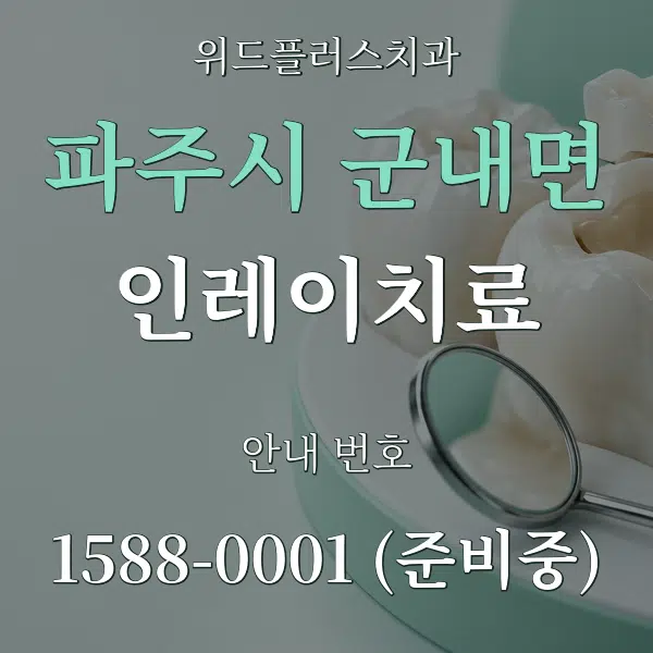 파주시 군내면 인레이치료 대표 안내 그래픽
