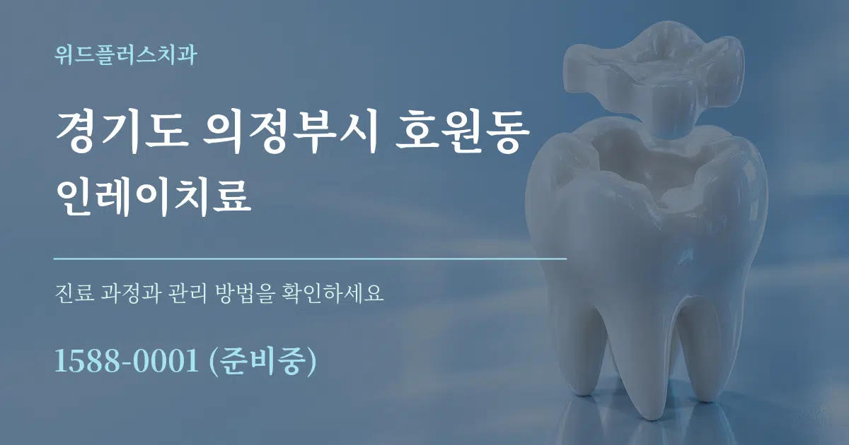 경기도 의정부시 호원동 인레이치료 작업 조건 안내 그래픽