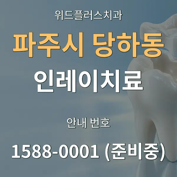 파주시 당하동 인레이치료 대표 안내 그래픽