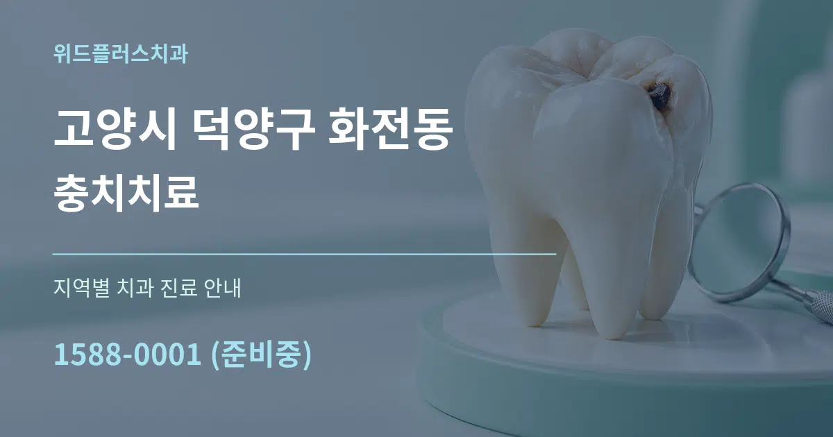 고양시 덕양구 화전동 충치치료 대표 안내 그래픽