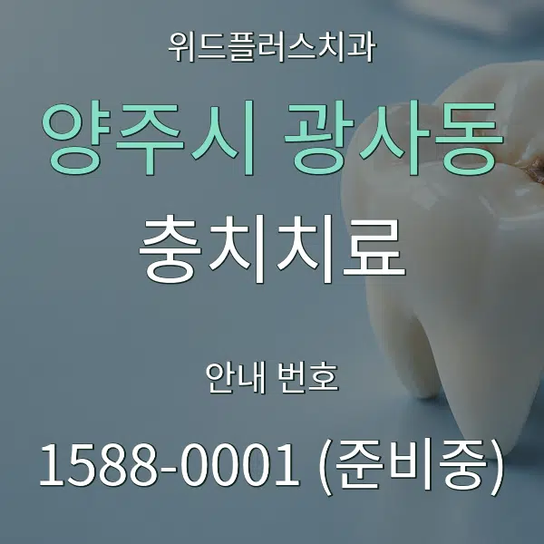 양주시 광사동 충치치료 대표 안내 그래픽