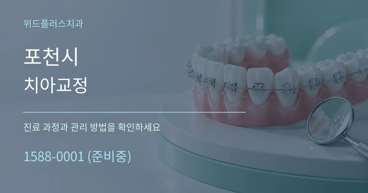 포천시 치아교정 서비스 이용 안내 그래픽