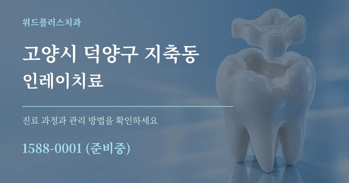 고양시 덕양구 지축동 인레이치료 작업 조건 안내 그래픽