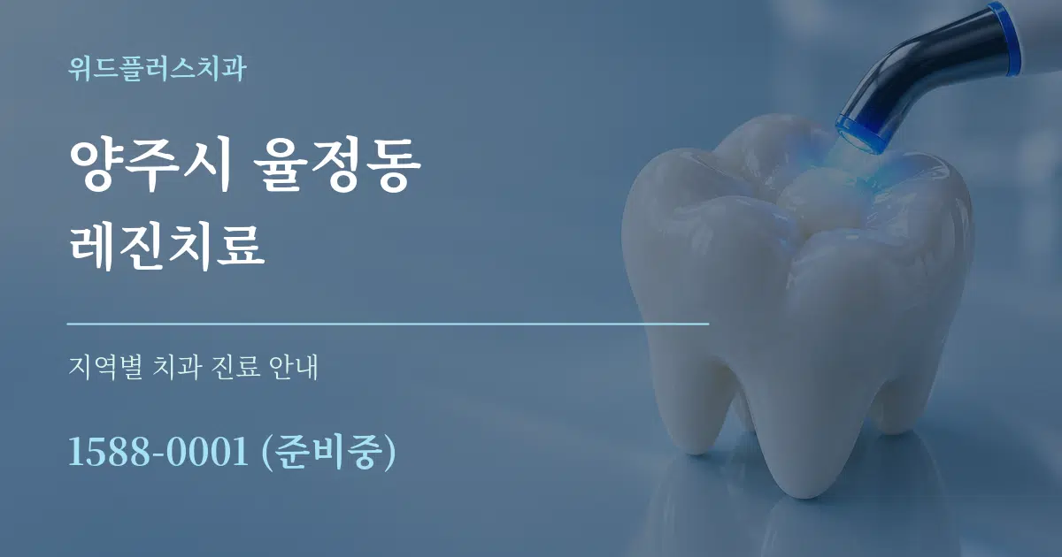 양주시 율정동 레진치료 대표 안내 그래픽