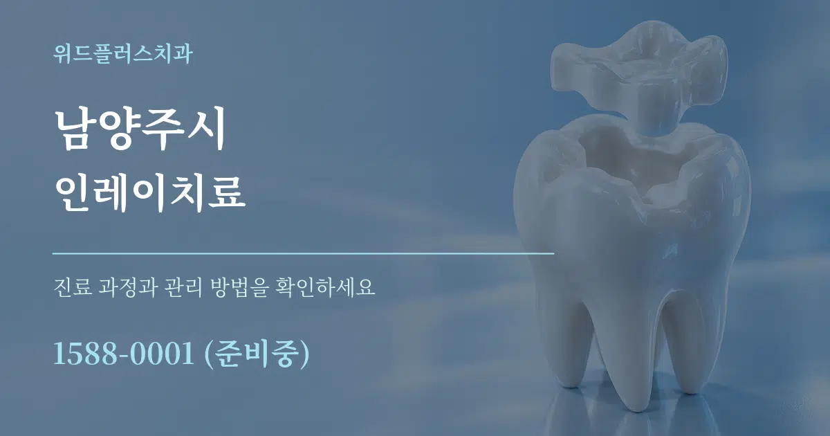 남양주시 인레이치료 서비스 이용 안내 그래픽