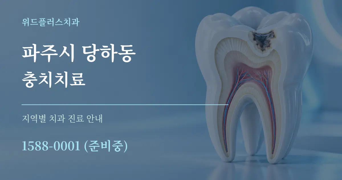 파주시 당하동 충치치료 대표 안내 그래픽