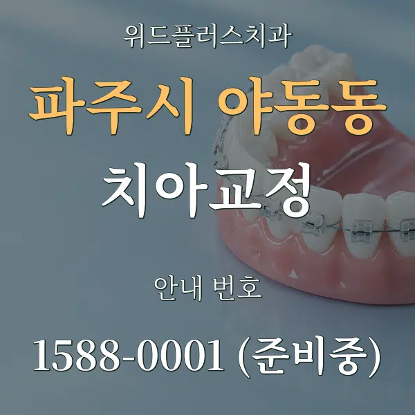 파주시 야동동 치아교정 대표 안내 그래픽