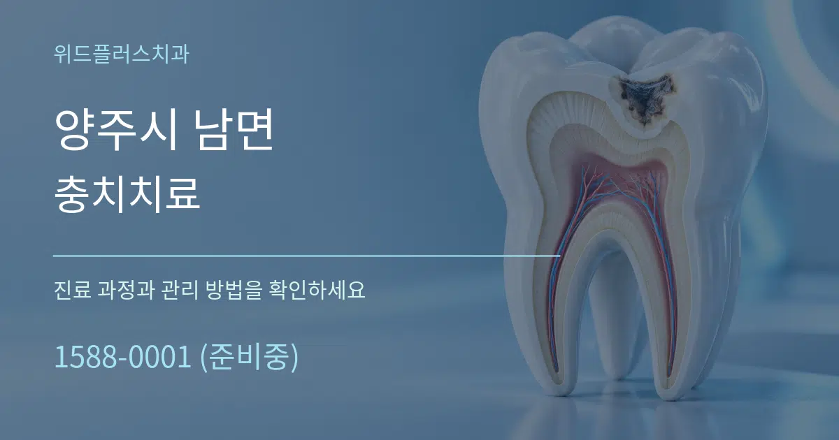 양주시 남면 충치치료 서비스 이용 안내 그래픽