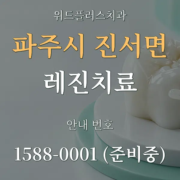 파주시 진서면 레진치료 대표 안내 그래픽