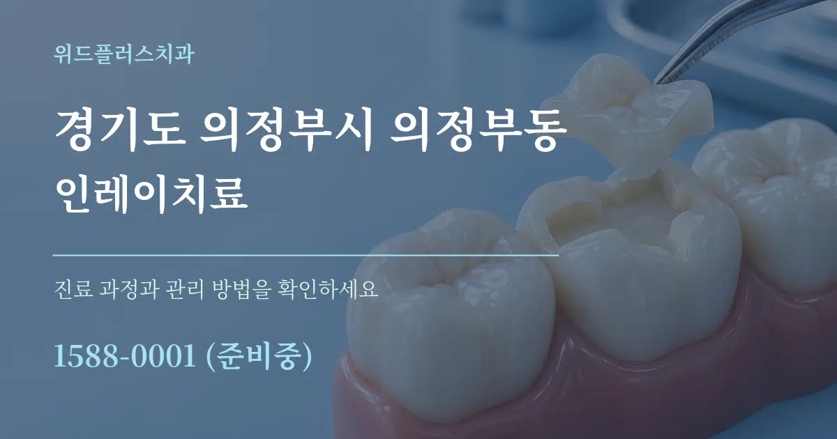 경기도 의정부시 의정부동 인레이치료 작업 조건 안내 그래픽