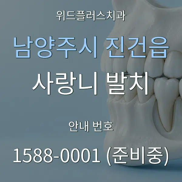 남양주시 진건읍 사랑니 발치 대표 안내 그래픽