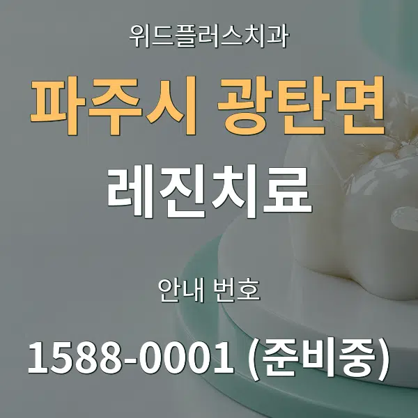 파주시 광탄면 레진치료 대표 안내 그래픽