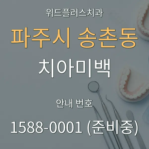 파주시 송촌동 치아미백 대표 안내 그래픽