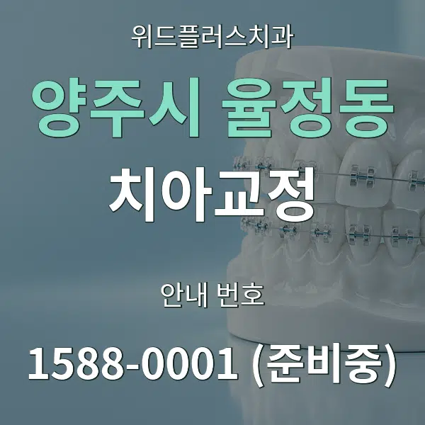 양주시 율정동 치아교정 대표 안내 그래픽