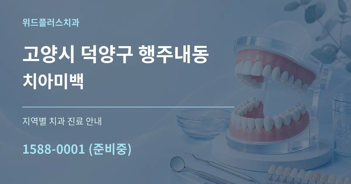 고양시 덕양구 행주내동 치아미백 대표 안내 그래픽