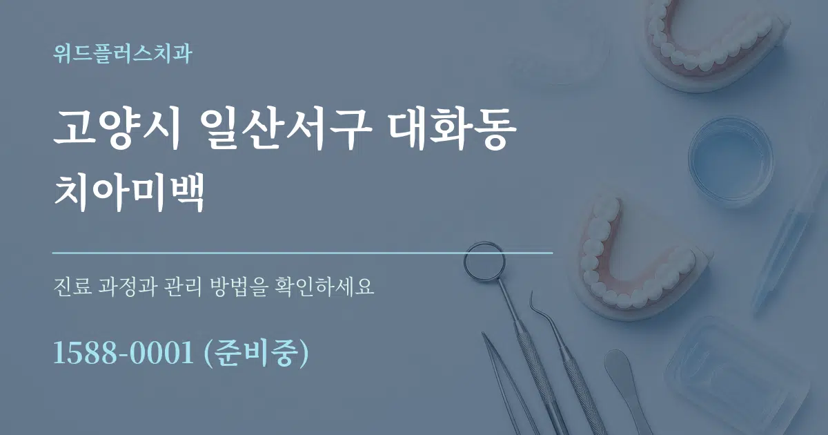 고양시 일산서구 대화동 치아미백 서비스 이용 안내 그래픽