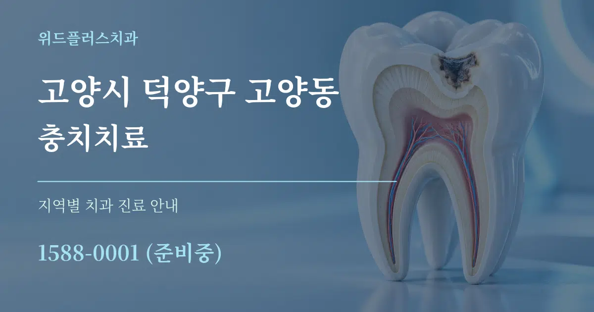 고양시 덕양구 고양동 충치치료 대표 안내 그래픽