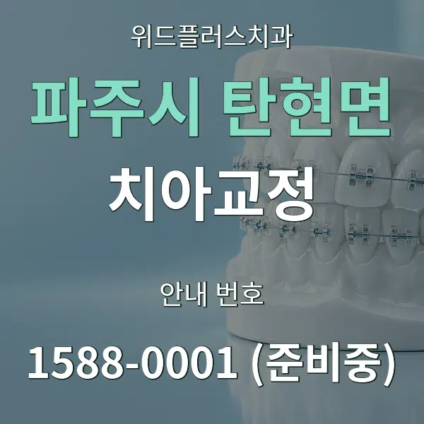 파주시 탄현면 치아교정 대표 안내 그래픽