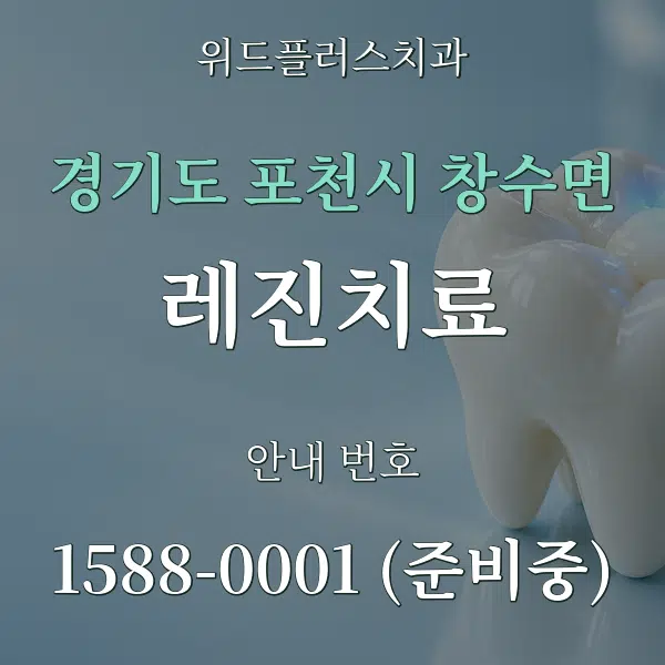 경기도 포천시 창수면 레진치료 대표 안내 그래픽
