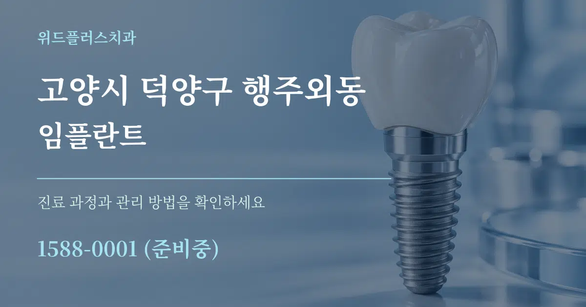 고양시 덕양구 행주외동 임플란트 서비스 이용 안내 그래픽