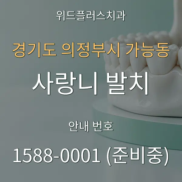 경기도 의정부시 가능동 사랑니 발치 대표 안내 그래픽
