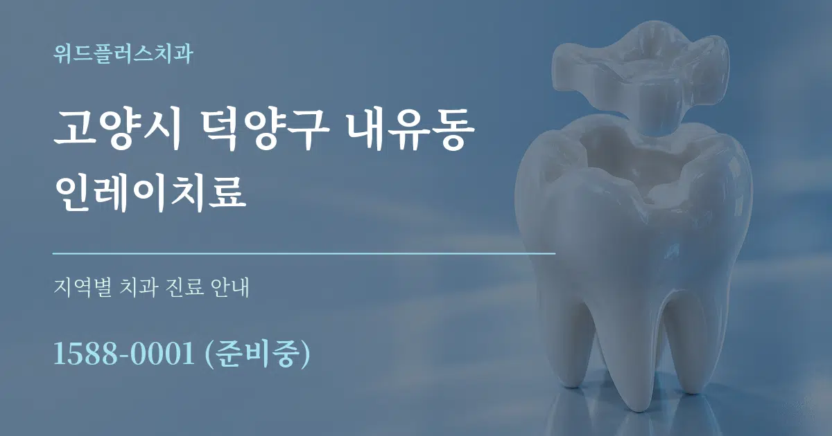 고양시 덕양구 내유동 인레이치료 대표 안내 그래픽