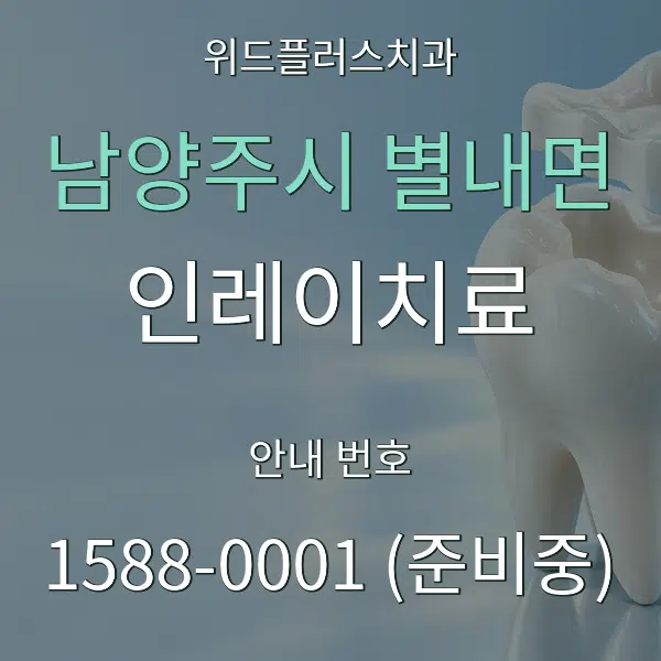 남양주시 별내면 인레이치료 대표 안내 그래픽