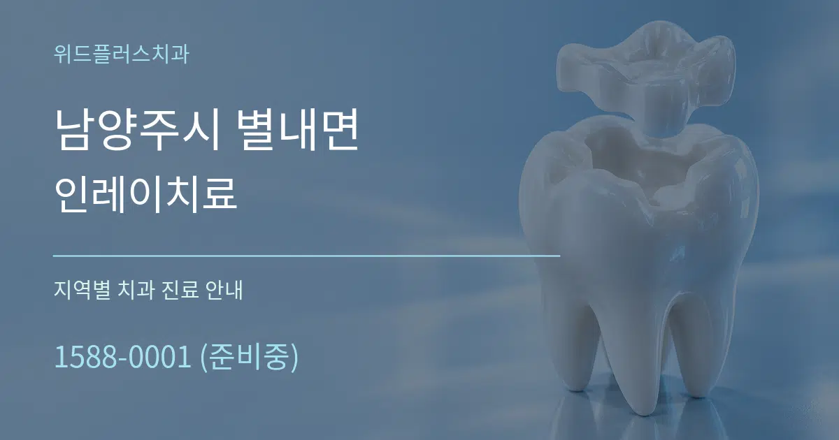 남양주시 별내면 인레이치료 대표 안내 그래픽