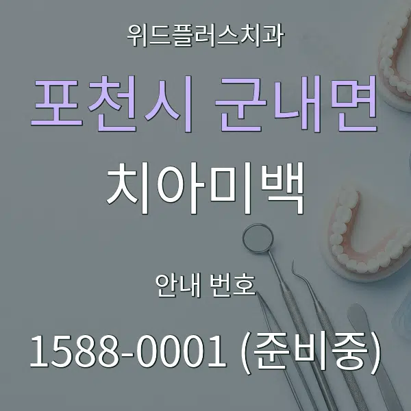 포천시 군내면 치아미백 대표 안내 그래픽