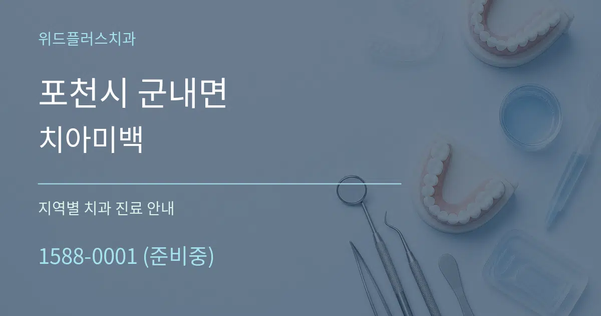 포천시 군내면 치아미백 대표 안내 그래픽