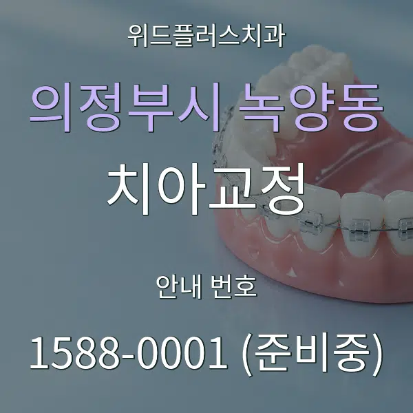 의정부시 녹양동 치아교정 대표 안내 그래픽