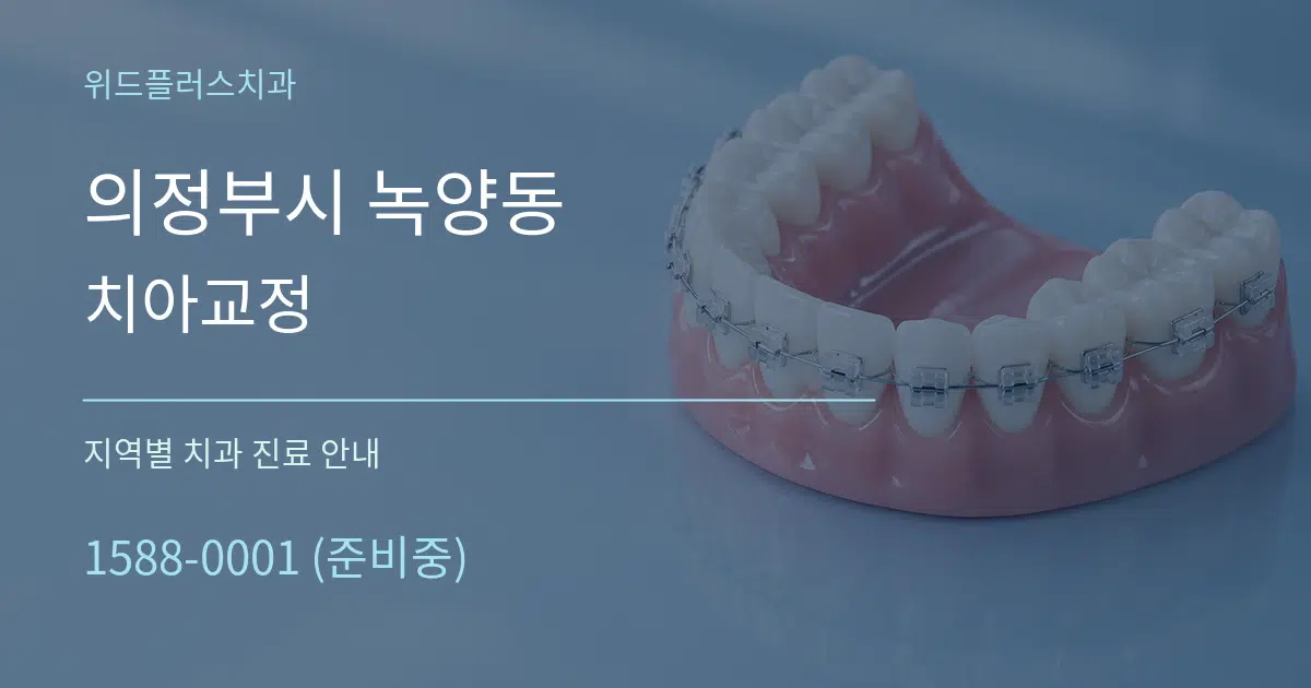 의정부시 녹양동 치아교정 대표 안내 그래픽