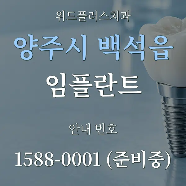 양주시 백석읍 임플란트 대표 안내 그래픽