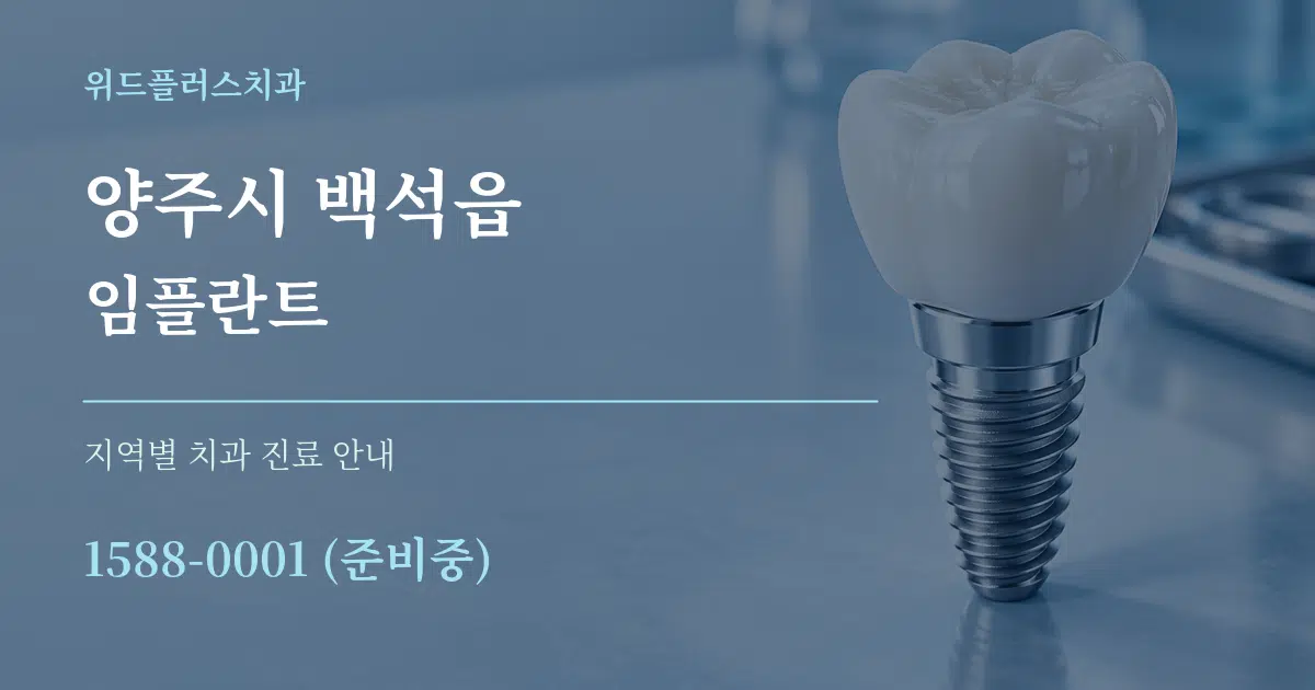 양주시 백석읍 임플란트 대표 안내 그래픽