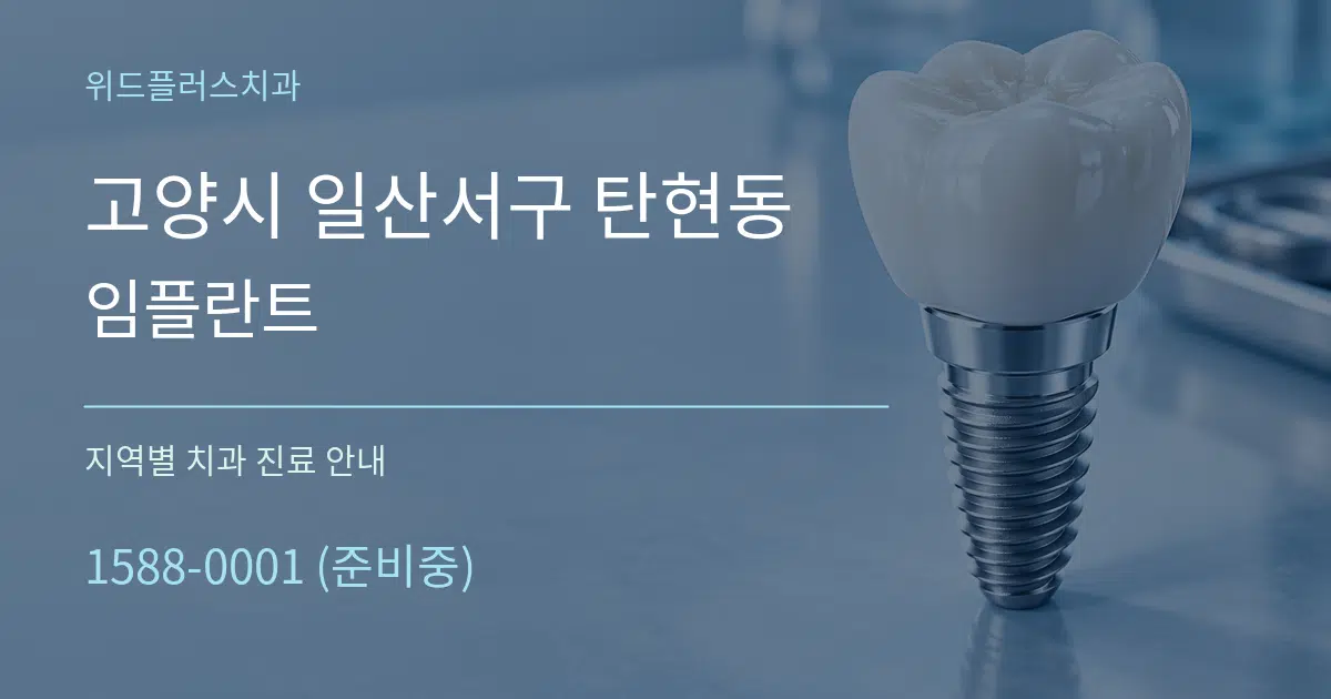 고양시 일산서구 탄현동 임플란트 대표 안내 그래픽