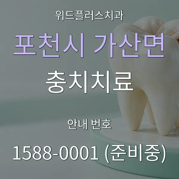 포천시 가산면 충치치료 대표 안내 그래픽