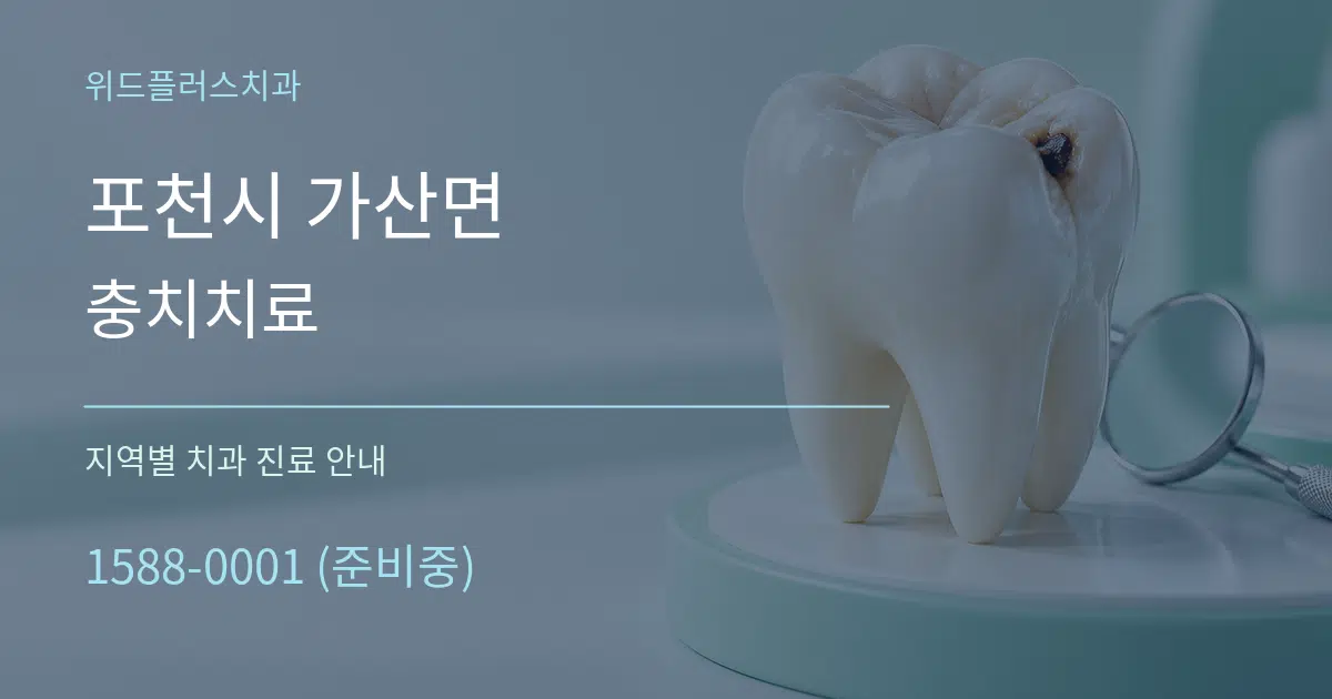 포천시 가산면 충치치료 대표 안내 그래픽