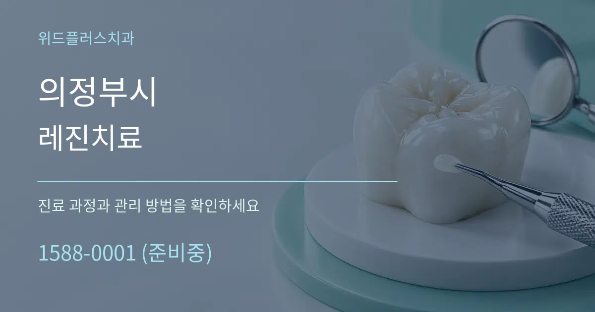 의정부시 레진치료 서비스 이용 안내 그래픽