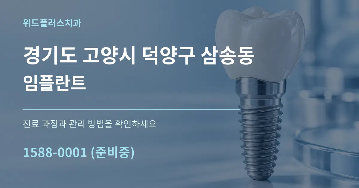 경기도 고양시 덕양구 삼송동 임플란트 서비스 이용 안내 그래픽
