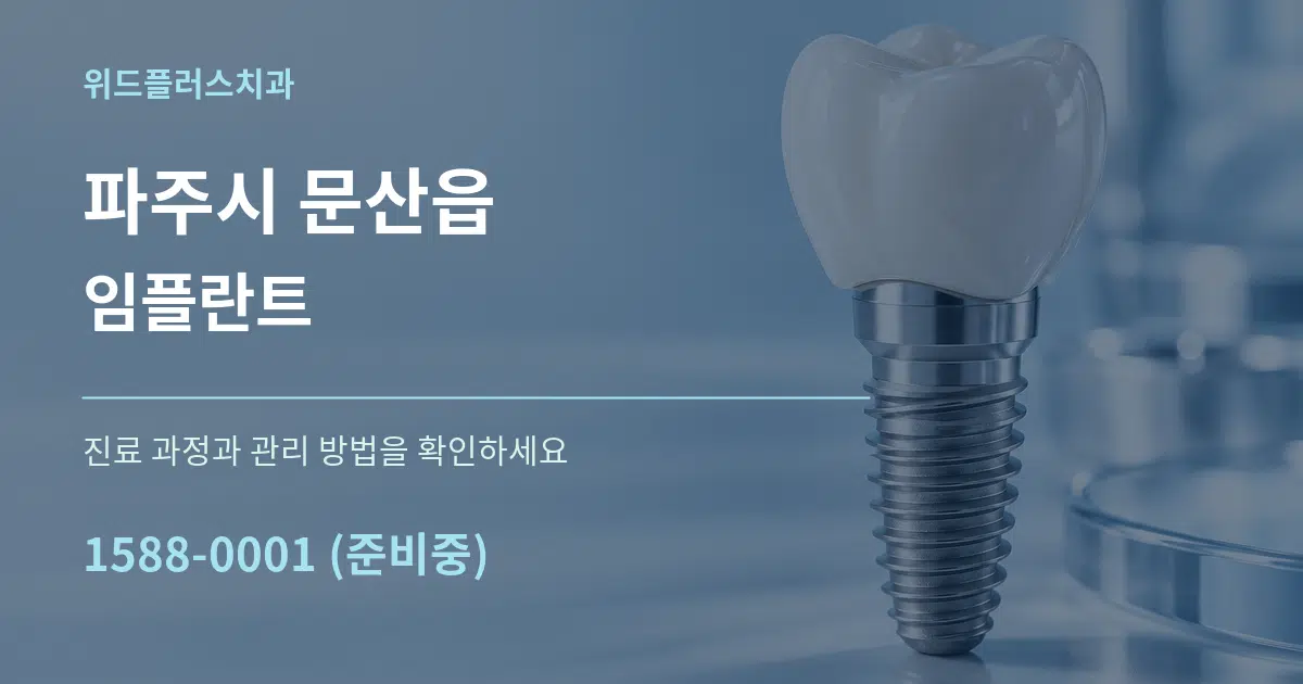 파주시 문산읍 임플란트 서비스 이용 안내 그래픽